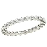 26 Round Bar Set Fluted Diamond Eternity Band .97cttw