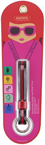 Handmade PU Leather Strap Keyring Keychain Car Key Chain Ring Key Fob (Red)