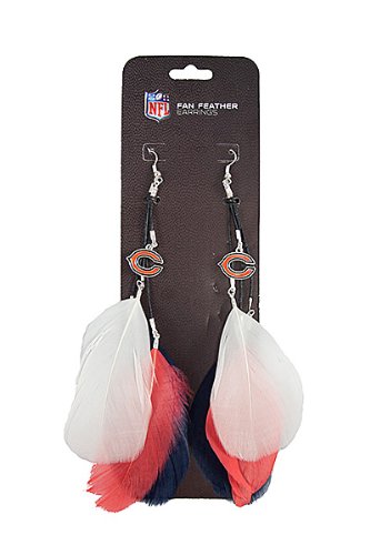 Chicago Bears Team Color Feather Earrings