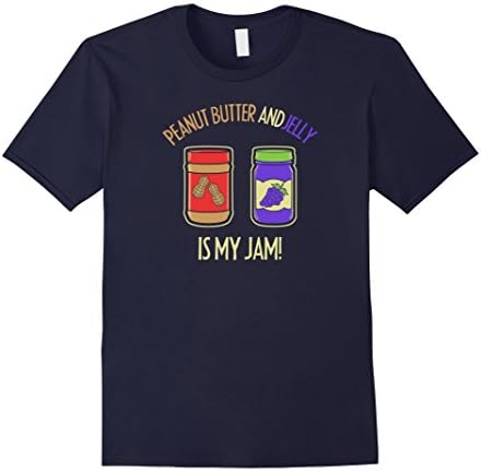 Peanut Butter and Jelly is my Jam Tshirt - Male XL - Navy