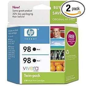 HP 98 Twinpack Black Inkjet Print Cartridge (C9514FN)