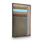 Porta carte di credito lungo e sottile in pelle multicolore DUDU Colore Marrone scuro