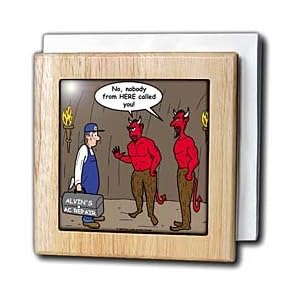 Air Conditioner Repair in Hell - 6 Inch Tile Napkin Holder by