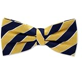 Scoula by Principessa navy blue silk pretied bowties