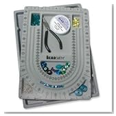 Bead Design Beading Board Gray Flock With Lid 9 X 12 Inches
