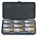 9 PC HEX KEY SOCKET SET 1/2 DR  