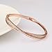 LEKANI Women Fashion Jewelry Alloy Crystals 18K Rose Gold Plated Bangle Bracelets