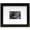White Mat Wall Frame - Mocha (11x14" Mat to 5x7")