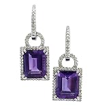 6.67 Carat 14KWG Amethyst Earrings