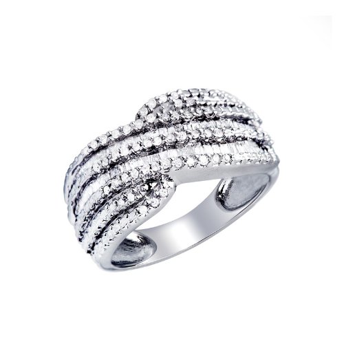 14k White Gold Engagement Band White Round and Baguette Diamond Ring (1/2 ctw, G Color, SI2 I1 Clarity) 41nw0zFi AL 14k White Gold Engagement Band White Round and Baguette Diamond Ring (1/2 ctw, G Color, SI2 I1 Clarity)