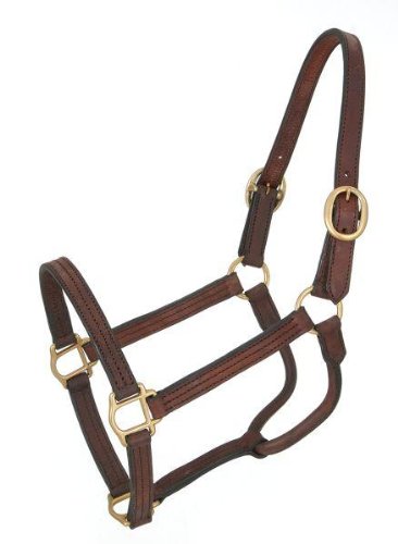 Royal King Leather Track Halter - Brown - Pony