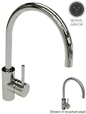 1810 Courbe Curved Spout Kitchen Mixer Tap (Brushed steel)
