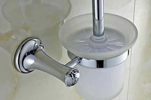 Sunhua F213 Bathroom Toilet Brush with Holder Solid Metal Base, Polished Chrome