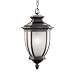 Kichler Lighting 11006RZ Salisbury 1-Light Fluorescent Outdoor Pendant, Rubbed Bronze with White Linen Glass
