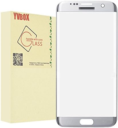 Galaxy S7 Edge Touch Screen (LCD Digitizer Not Included), YVBOX Original New Front Outer Screen Glass Lens Panel Replacement Part for Samsung Galaxy S7 Edge G935 - Silver