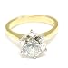 Olivia - 18 Karat (750) Gelbgold Solitär Diamantring mit Diamanten im Rundschliff 4.06 Karat Farbe I-J, clarity P1(I1); inklusive Zertifikat - N1880 52 (16.6)
