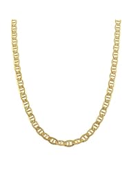 14 Karat Yellow Gold Filled 4mm Mariner Link Necklace (4.2mm, 36 inch)