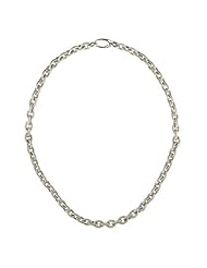 14KT White Textured 7.1mm Necklaces Length = 18
