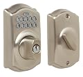 Schlage BE365VCAM619 Camelot Deadbolt Keypad, Satin Nickel