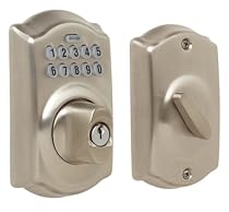 Schlage BE365VCAM619 Camelot Deadbolt Keypad, Satin Nickel