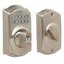 Schlage BE365VCAM619 Camelot Deadbolt Keypad, Satin Nickel