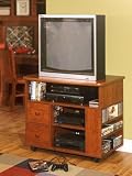 TV / Game Station w/ Natural Maple Finish w/ White Knobs
