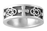  : Sterling Silver Celtic Design Cross Ring by Bob Siemon, Size 12