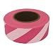 Presco SPGW-658 150' Length x 1-3/16" Width, PVC Film, Pink Glo and White Striped Patterned Roll Flagging (Pack of 144)