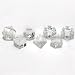 GameScience: Polyhedral 7-Die Set - Translucent / Gem Un-Inked Precision Edge Dice - Diamond (Colorless / Clear)