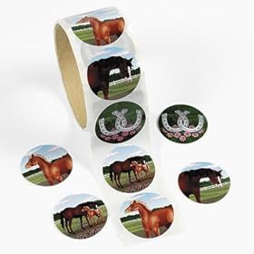  100 Horse Stickers, 1 Roll