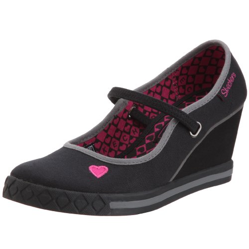 [スケッチャーズ] SKECHERS ウエッジ カジュアルスニーカー KWE 6952 KWE 6952 BKCC (ブラックチャコール/25)