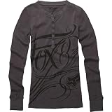 Fox Racing Its the Jam Henley Girls Long-Sleeve Sports Wear Shirt - Color: Gunmetal, Size: Small