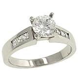 Channel Princess Diamond Engagement Rg.33cttw (cz ctr)