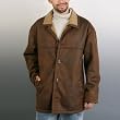 BGSD Men's Distressed Faux Fur Lined Car Coat