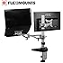 FLEXIMOUNTS dual arm Desk Laptop Mount Lcd arm for 10''-27'' Samsung/Dell/Asus/Acer/HP/AOC Computer Monitor and 11"-15.6"Notebook