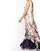 Babyonline Women Summer Floral Print Long Chiffon Evening Dress Beach Maxi Dress