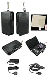 PCMICROSTORE Brand 3n1 Combo - (2nd Generation) Microsoft Zune 80GB Premium Leather Wallet Case with Belt Loop Clip - Bundled with 12v Rapid Premium Car Charger and Home Travel Wall AC Adapter Charger