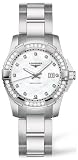 Longines Watches Longines Sport Collection Hydroconquest Water Resisitant 1000 feet with Diamond Bezel and Diamond Hour Markers Women's Watch