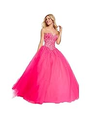 Plus Size Sleeveless 2015 Tulle Lace-Up Sequined Sweetheart Prom Dress 