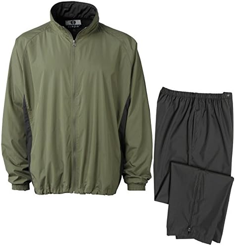 IXSPA Men's Packable Golf Rain Suit - 2X-Large Black
