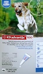 K9 Advantix Flea Control for Dogs Over 55 Pounds, 6 Applications