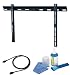 Low-profile 22mm wall mount Black Bracket fits 32 37 40 42 46 50 52 54 55 60 inch LCD / LED / Plasma TV of ALL MAKES ALL MODELS comes with FREE GOLD HDMI CABLE AND SCREEN CLEANING KIT