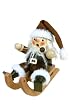 German Smoker - Santa Claus on Sled - Natural