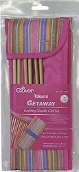 Clover Takumi Getaway 9-Inch Single Point Knitting Needle Gift Set with 7 Sizes
