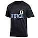 Duke Blue Devils Adult Straight Name T-Shirt - Black