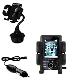 HTC Shadow II Auto Cup Holder with Car Charger - Uses Gomadic TipExchange