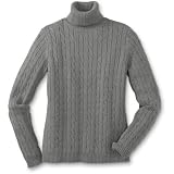 Traditional Cable-Knit Turtleneck Sweater