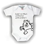 Body Baby 1/4-Arm mit Druck GEBT MIR MILCH UND KEINER WIRD VERLETZT (Gr. 86) / 150030 Body Baby 1/4-Arm mit Druck GEBT MIR MILCH UND KEINER WIRD VERLETZT (Gr. 86) / 150030