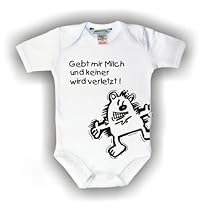 Babybody mit Druck GEBT MIR MILCH UND KEINER WIRD VERLETZT / Gr. 50 - 104