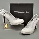 Frühjahr/Sommer 2009 extravagante Sling Pumps mit Plateau-Sohle von Tamaris